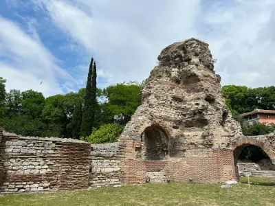 The ancient brick ruins of the Roman Baths in Varna